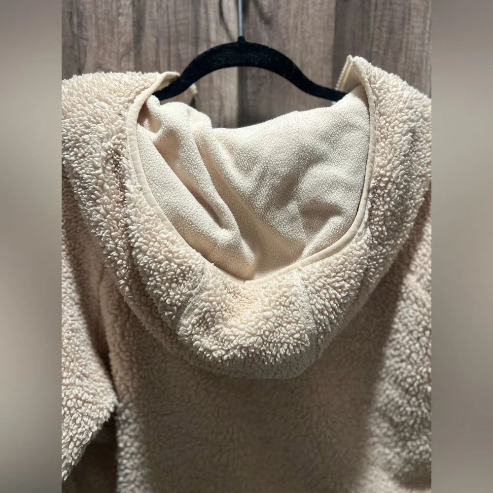 Burton Women's Tan Cream Teddy Jacket Womens Med EUC Sherpa - Picture 11 of 11